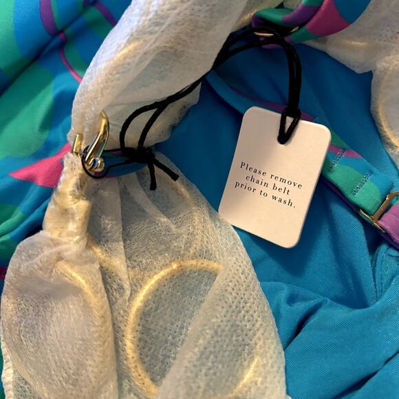 NWT WeWoreWhat Danielle 3.0 One Piece Women's Size XL Paradise Marble Ocean Blue - Picture 7 of 16